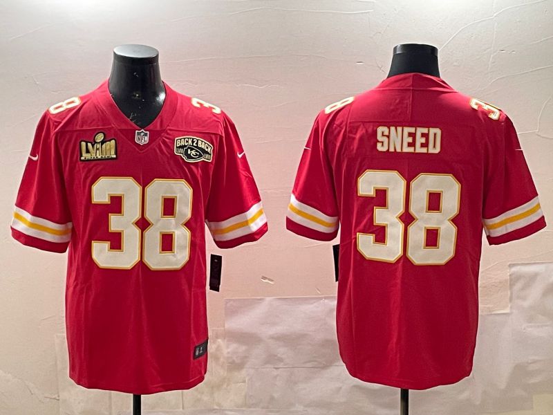Men Kansas City Chiefs #38 Sneed Red Second generations 2025 Nike Limited NFL Jersey style 2